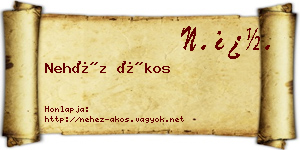 Nehéz Ákos névjegykártya